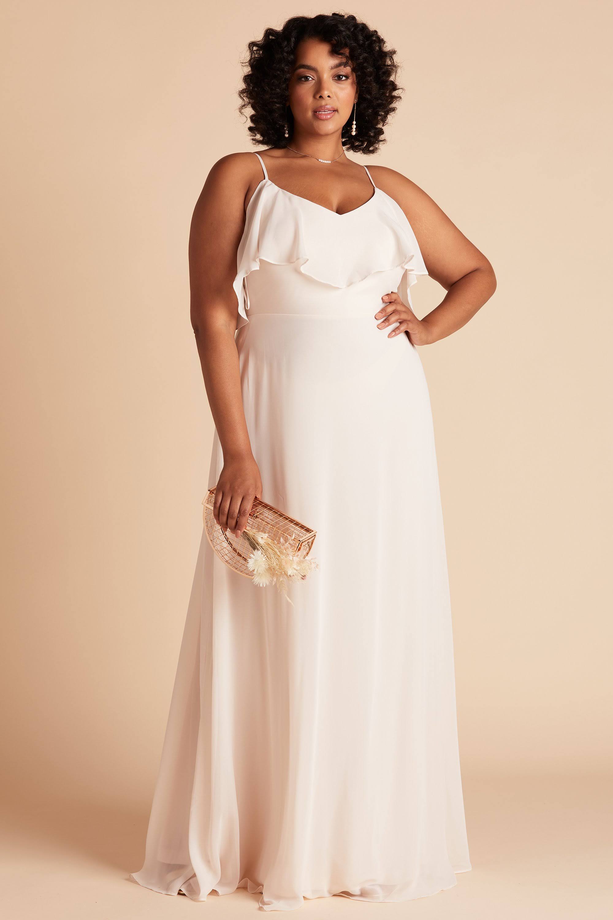 Birdy Grey Jane Plus Size Convertible Chiffon Bridesmaid Dress in Champagne 3X / Champagne