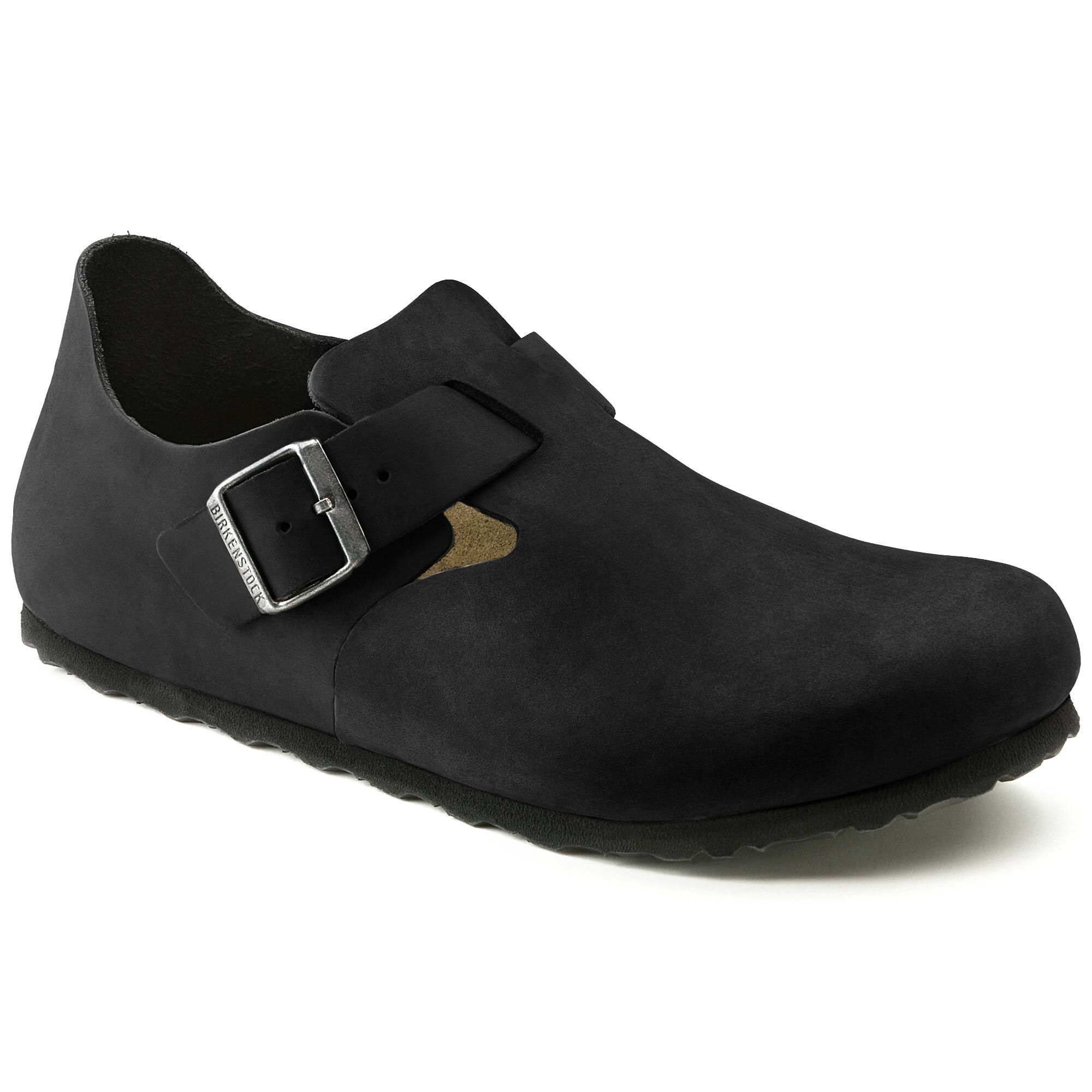 Birkenstock London Oiled Leather Black Low Shoes