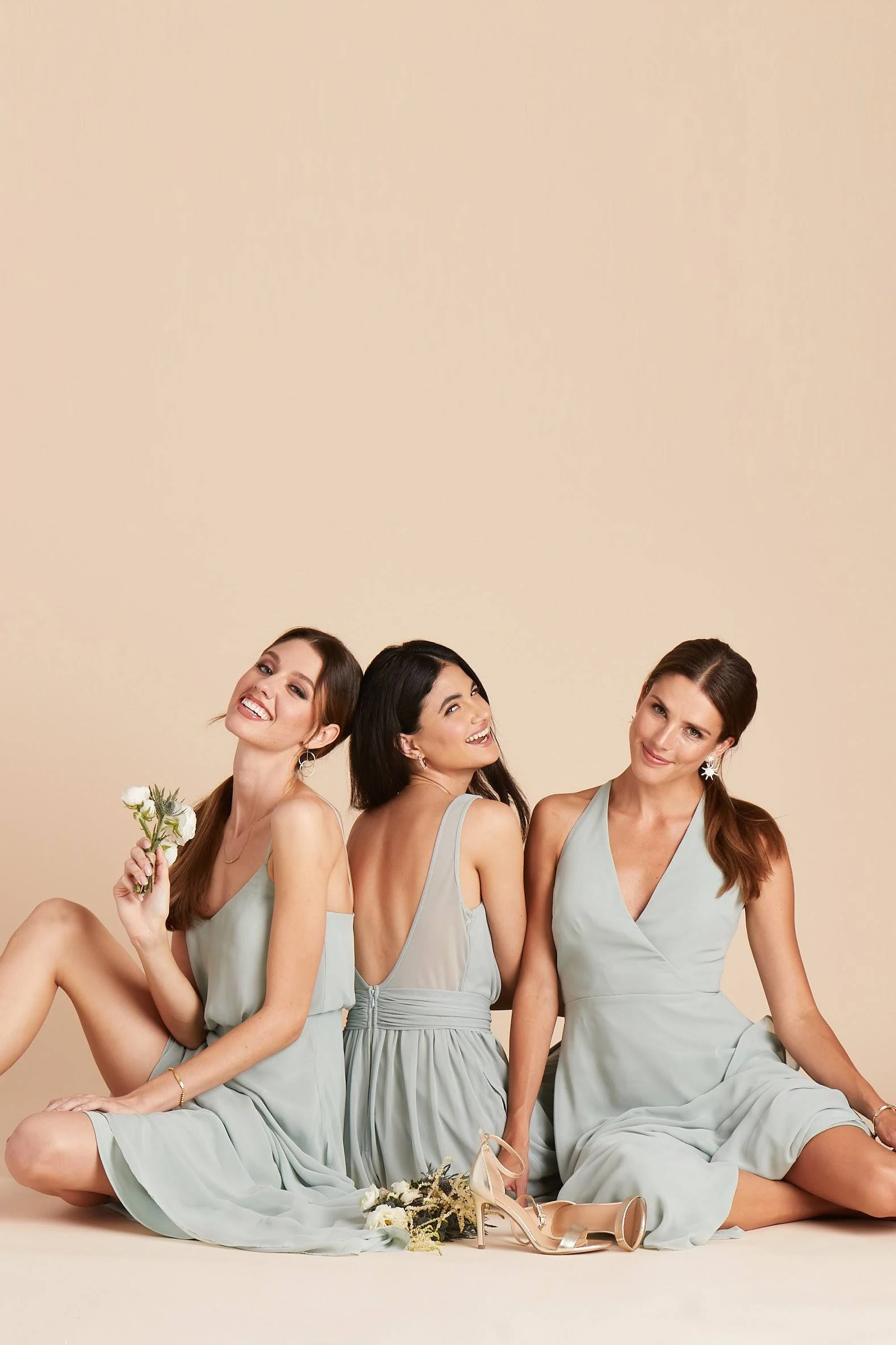 Birdy Grey Jan Bridesmaid Dress in Sage Xs / Sage