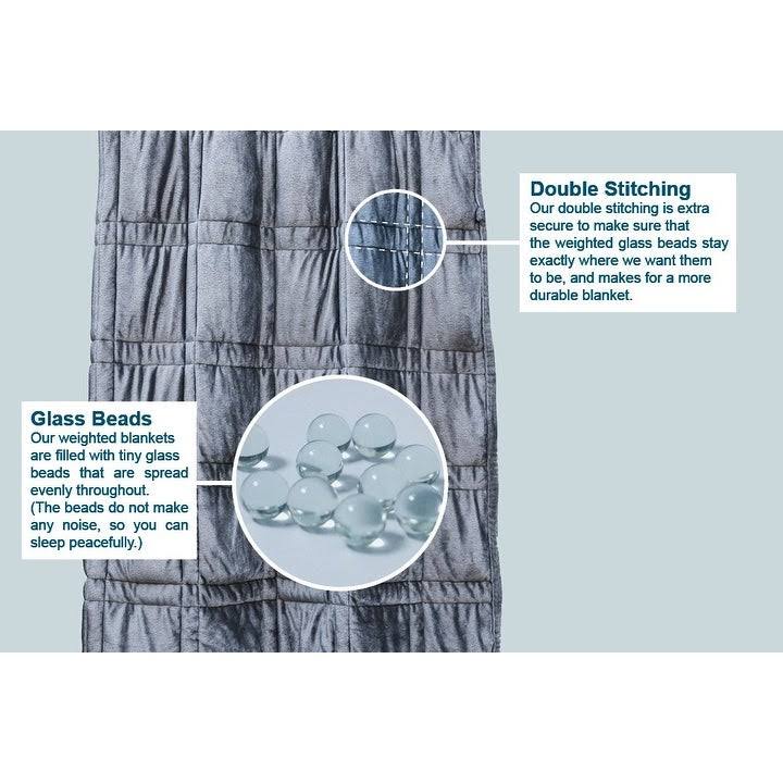Pine&River Chilled Bamboo Weighted Blanket - Perfect for Warmer Climates - | Chi