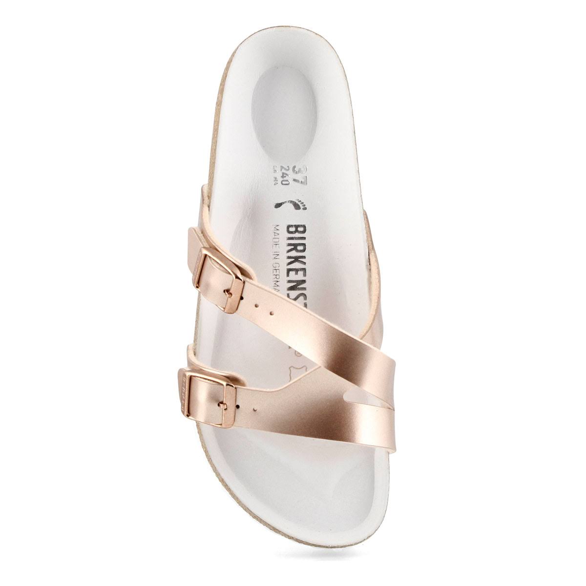 Birkenstock Yao Birko-Flor Electric Metallic Copper Two-Strap Sandals