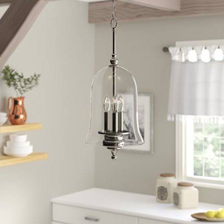 Ridley 3-Light Bell Pendant Finish: Polished Nickel