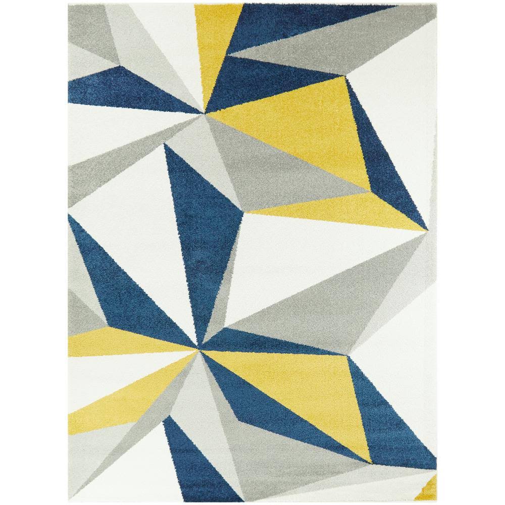 BALTA Jayce Abstract Geometric Navy 8 ft. x 10 ft. Area Rug, Blue