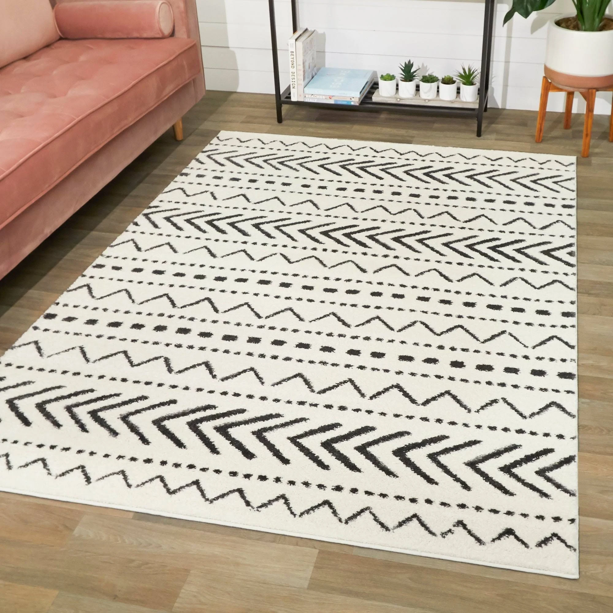 Adebayo Tribal Indoor Area Rug - 6&7x22 x 9& - Cream