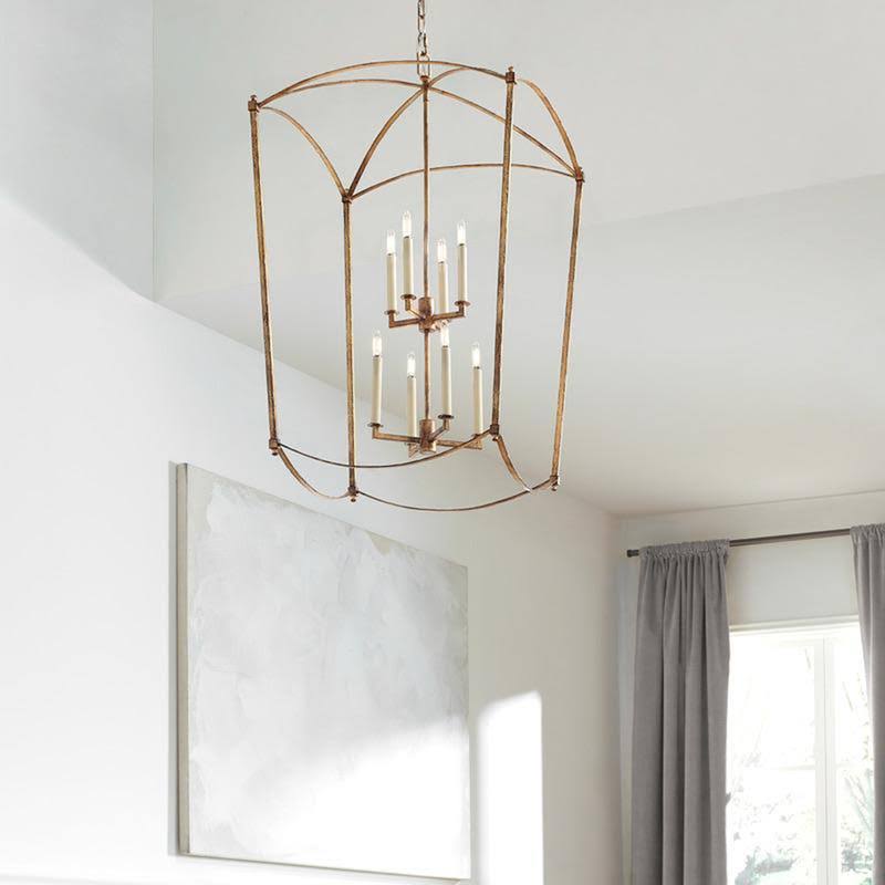 Feiss Thayer 4-Light Chandelier Smith Steel
