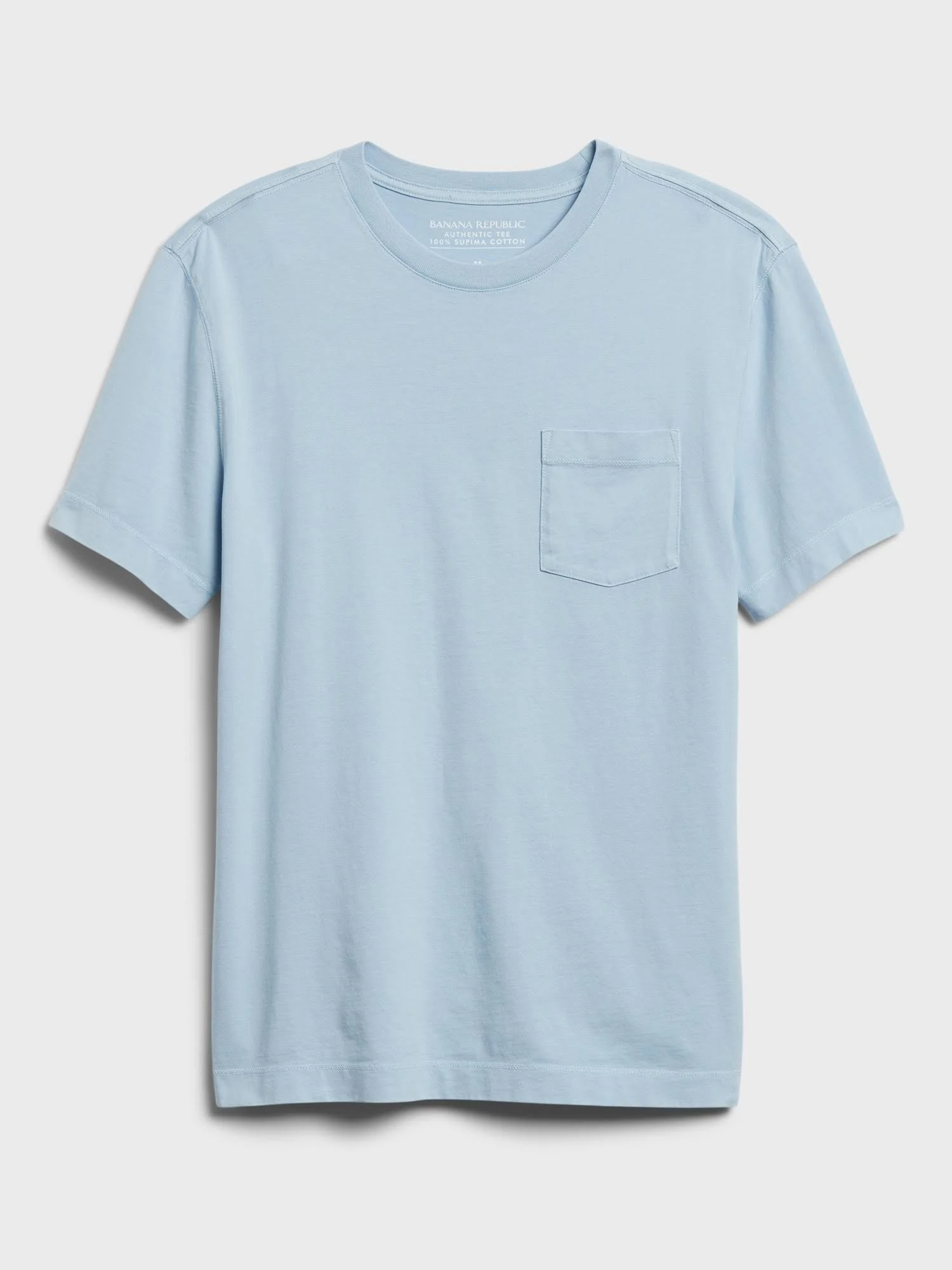 Banana Republic Men's Authentic Supima Crew-Neck T-Shirt Beach Day Blue Size L