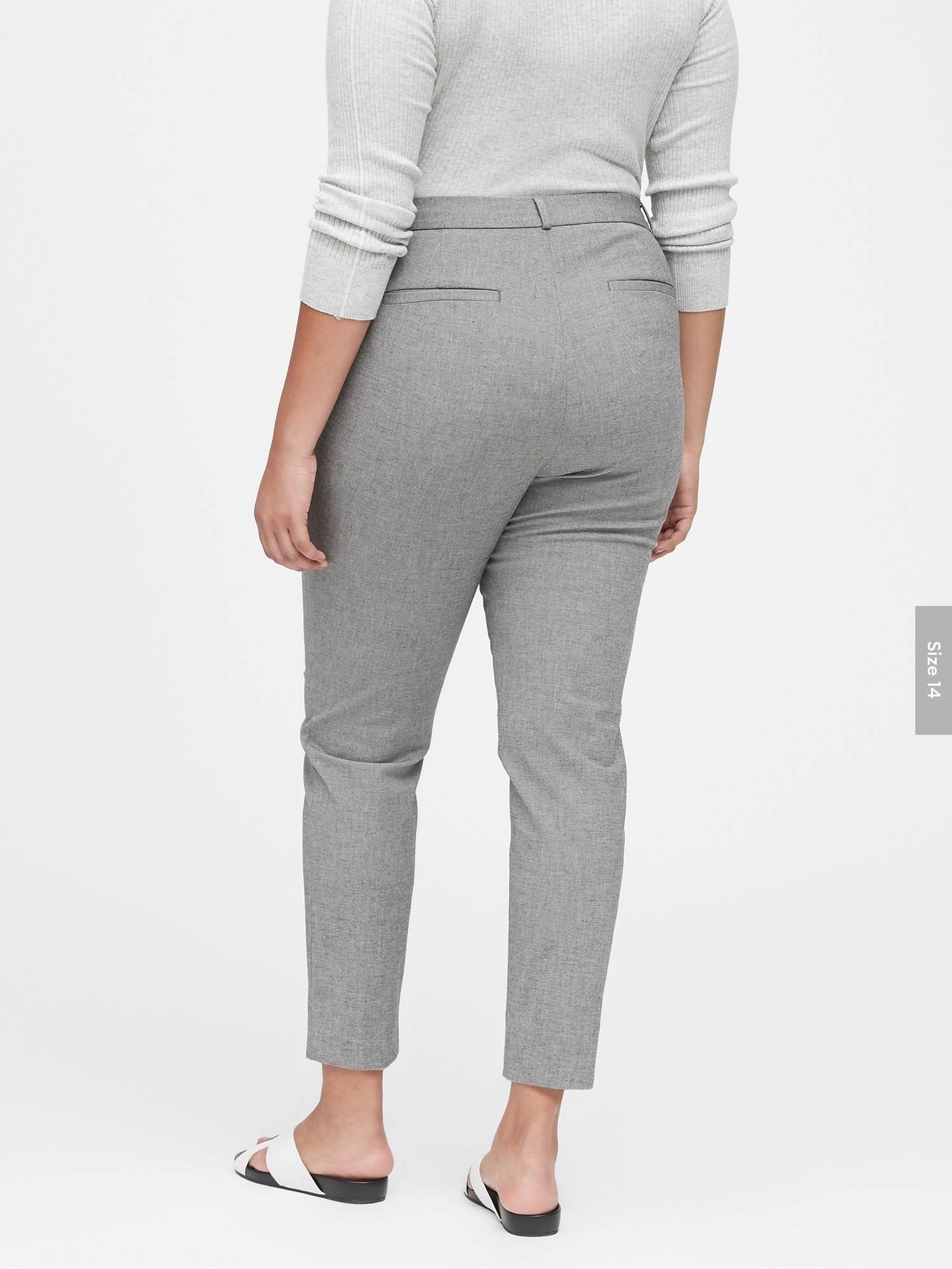 Banana Republic Women's Curvy Mid-Rise Skinny Sloan Pant Dark Gray Size 2 Long
