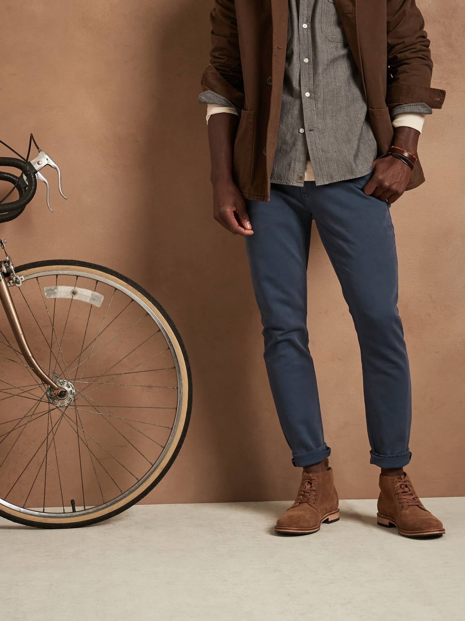 Banana Republic Men's Skinny Traveler Pant Sullivan Blue Size 30W 32L