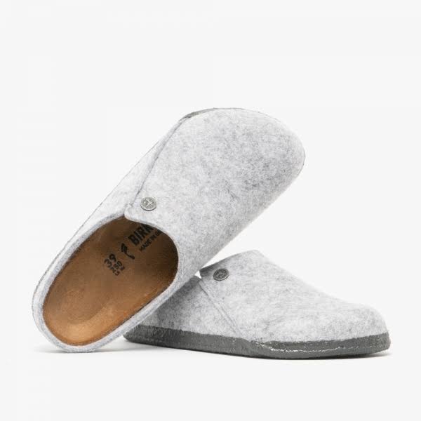 Birkenstock Zermatt Standard Narrow Womens Slippers - Light Grey