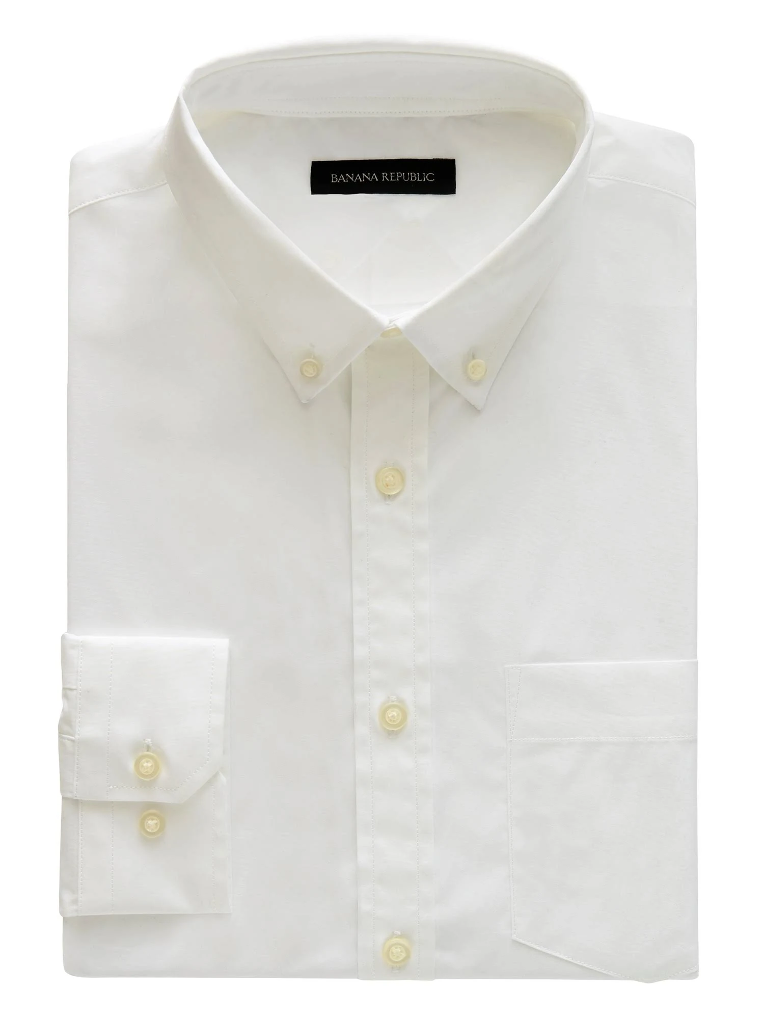 Banana Republic Men's Slim-Fit Tech-Stretch Cotton Shirt White Size Xs