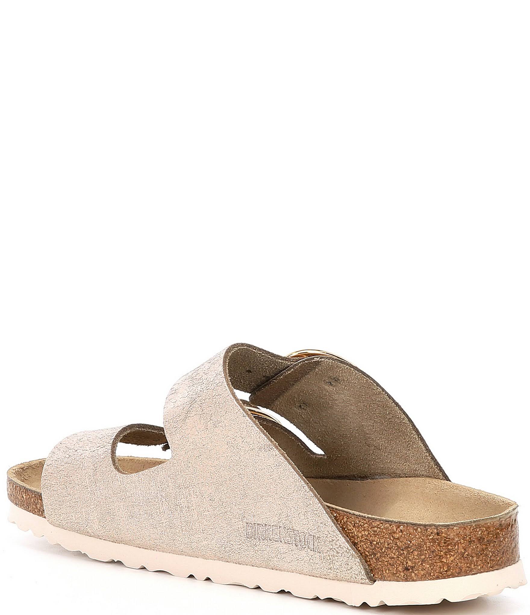 Women's Birkenstock Arizona Big Buckle Narrow Sandals - Washed Metallic Rose / 41