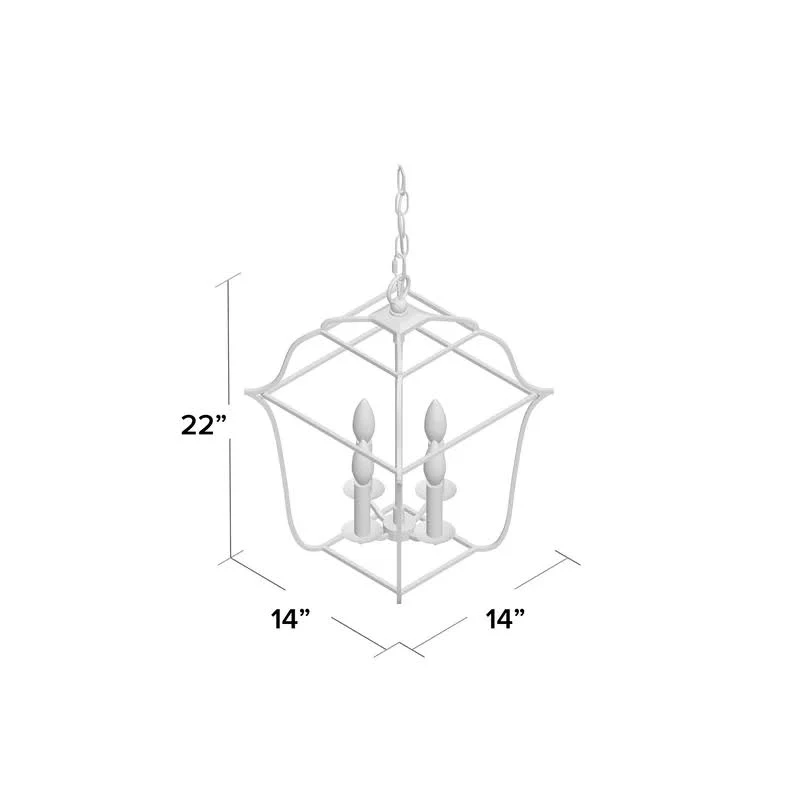 Chloe 4-Light Foyer Pendant Laurel Foundry Modern Farmhouse, Century Silver Leaf