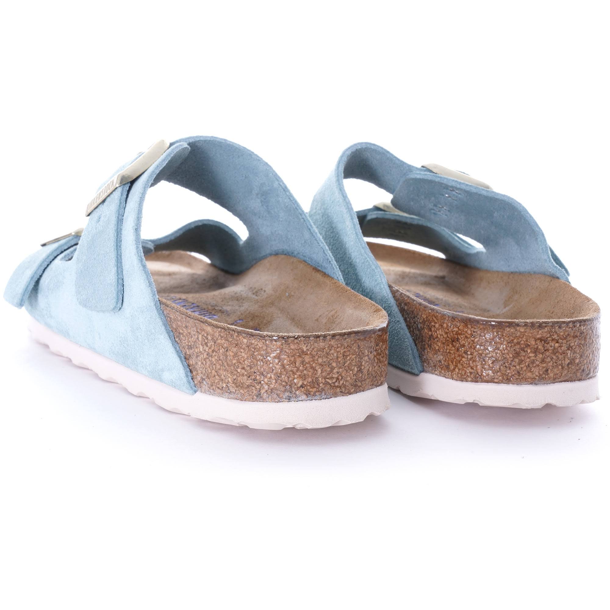 Birkenstock Arizona SFB Suede Double Strap Sandals - Blue