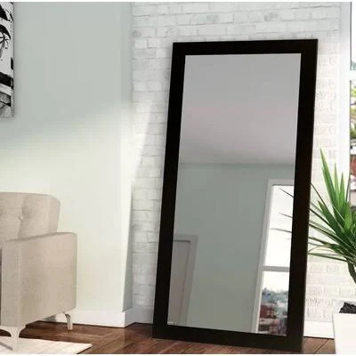 Athens Full Length Mirror Size: 64x22 H x 35x22 W x 0.75x22 D, Finish: Black