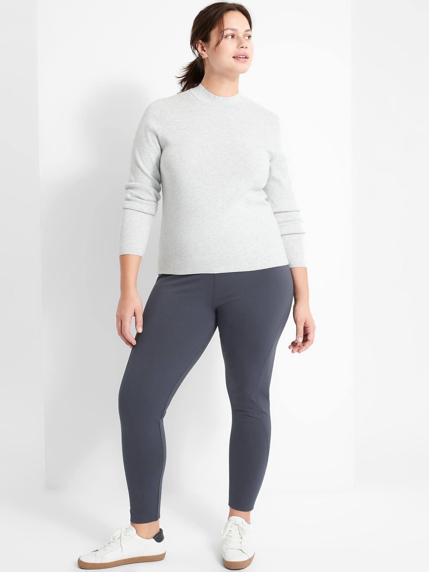 Banana Republic Women's High-Rise Ponte 7/8 Legging Charcoal Gray Size XL