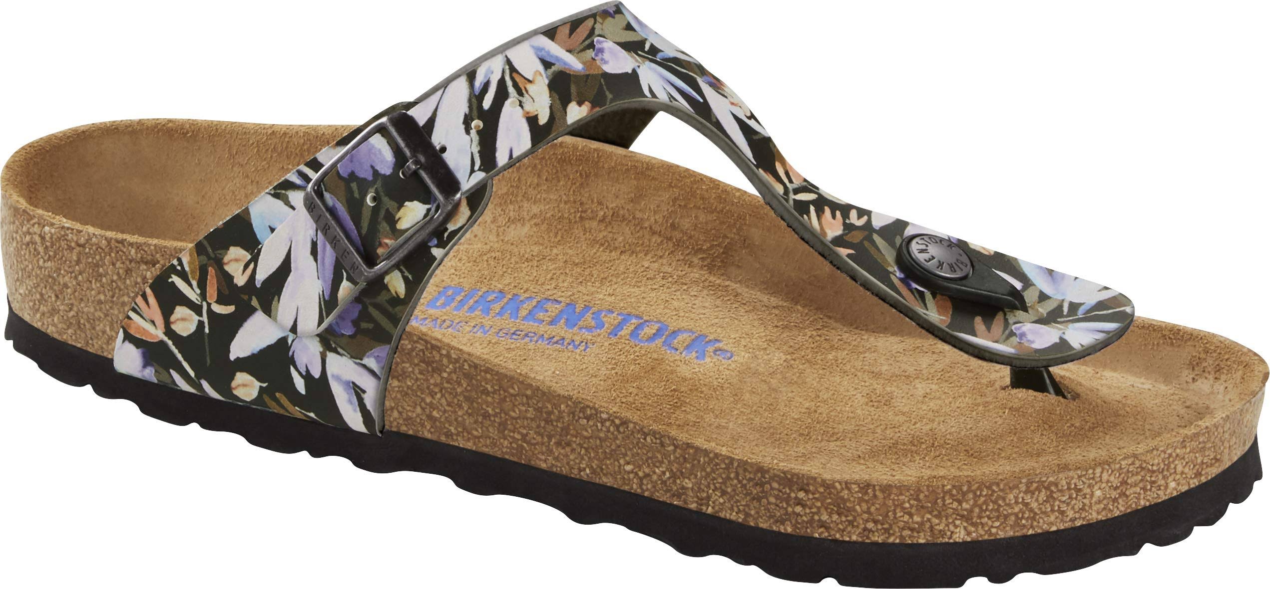 Birkenstock Gizeh Soft Footbed Floral Fades Black Birko-Flor / 38 / Regular