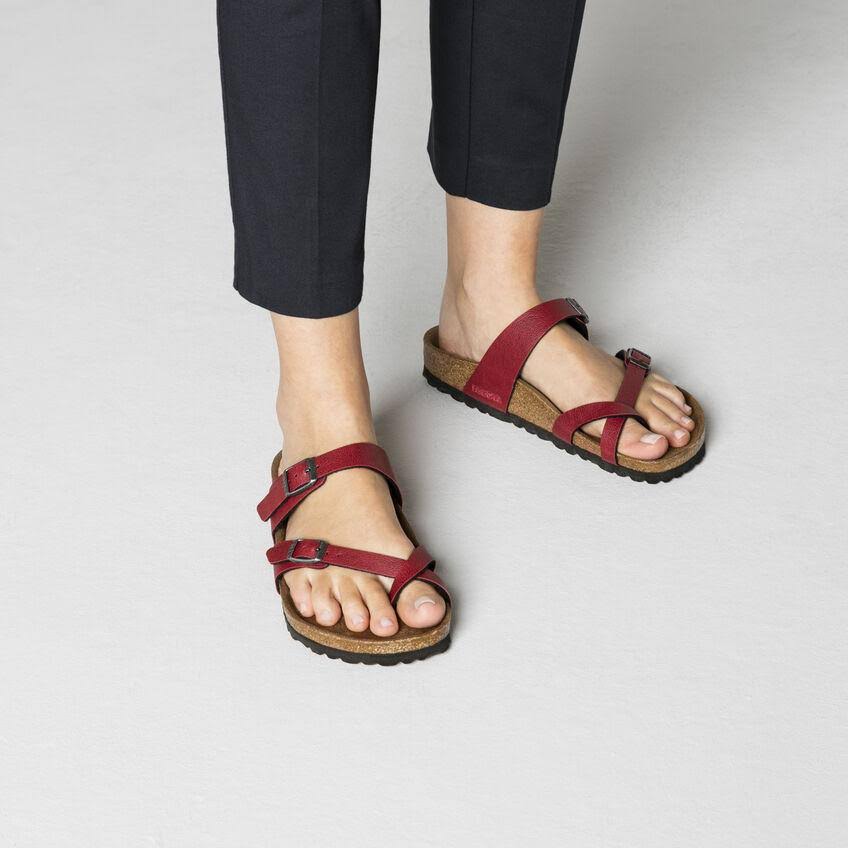 Birkenstock Women's Mayari Bordeaux Vegan Birko-Flor