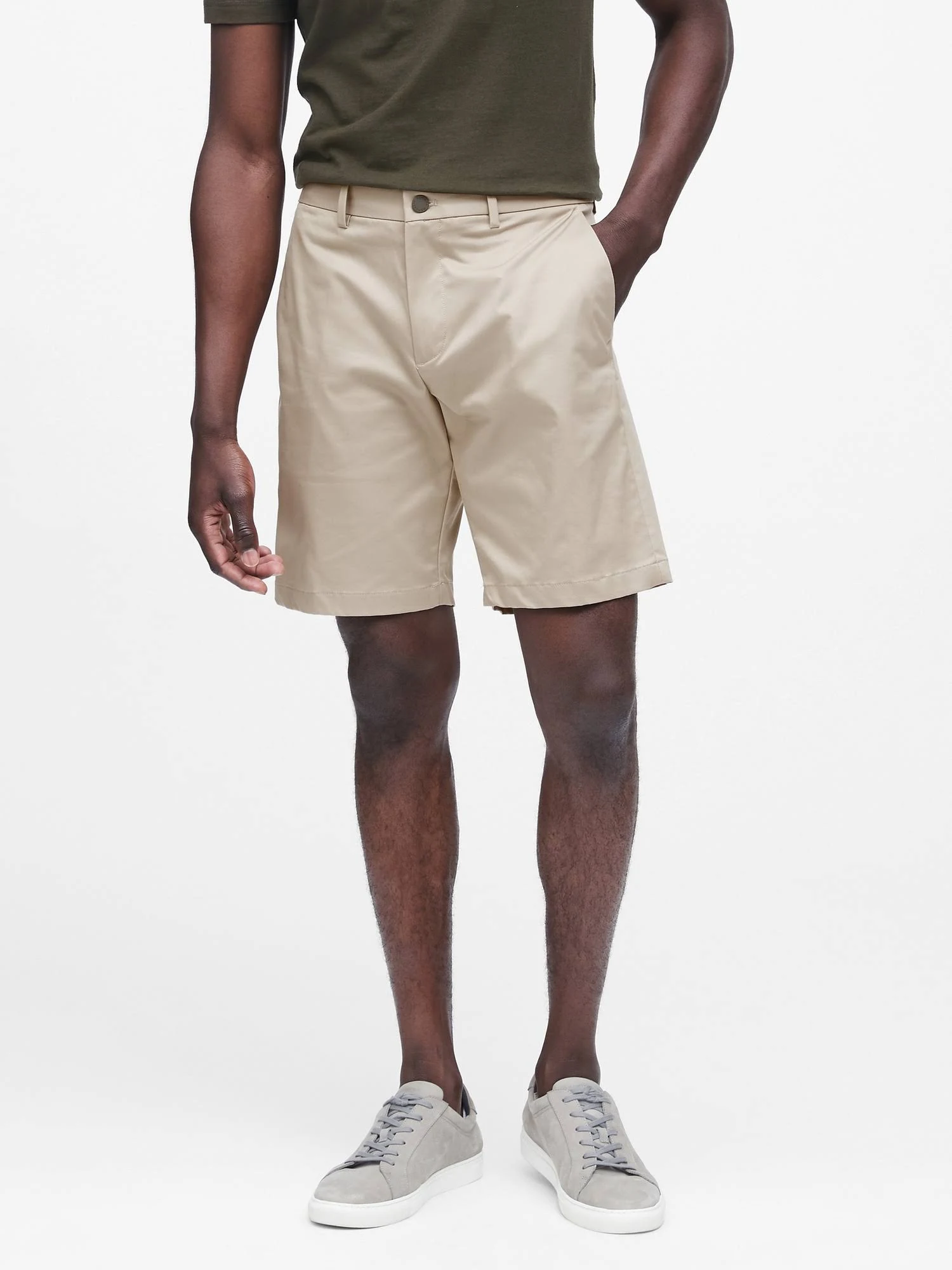 Banana Republic Men's 9x22 Slim Core Temp Short Camp Khaki Size 28W