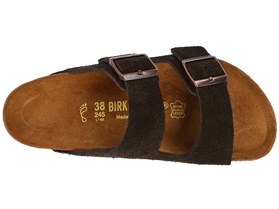 Birkenstock Arizona Sandal - 37 Narrow - Mocha Suede