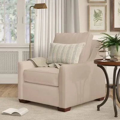 L? A 33x22 Wide Armchair Birch Lane Body Fabric: Conversation Linen