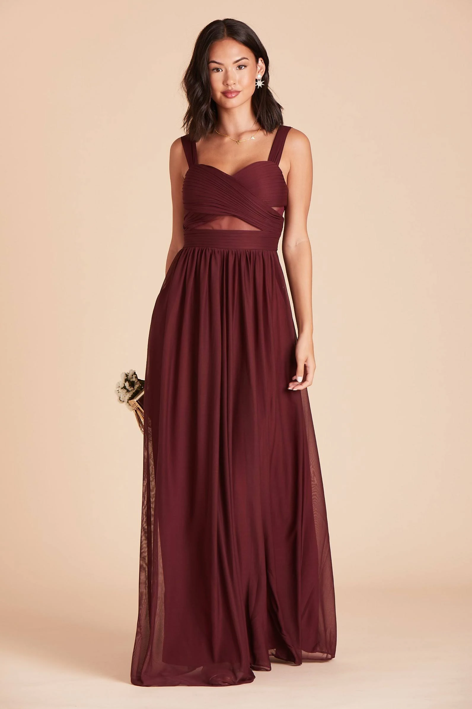 Birdy Grey Elsye Bridesmaid Dress in Cabernet L / Cabernet