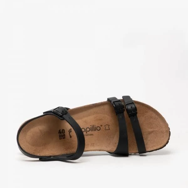 Papillio Womens Lana Leather Black Sandals 9 US, Adult Unisex, Size: One Size
