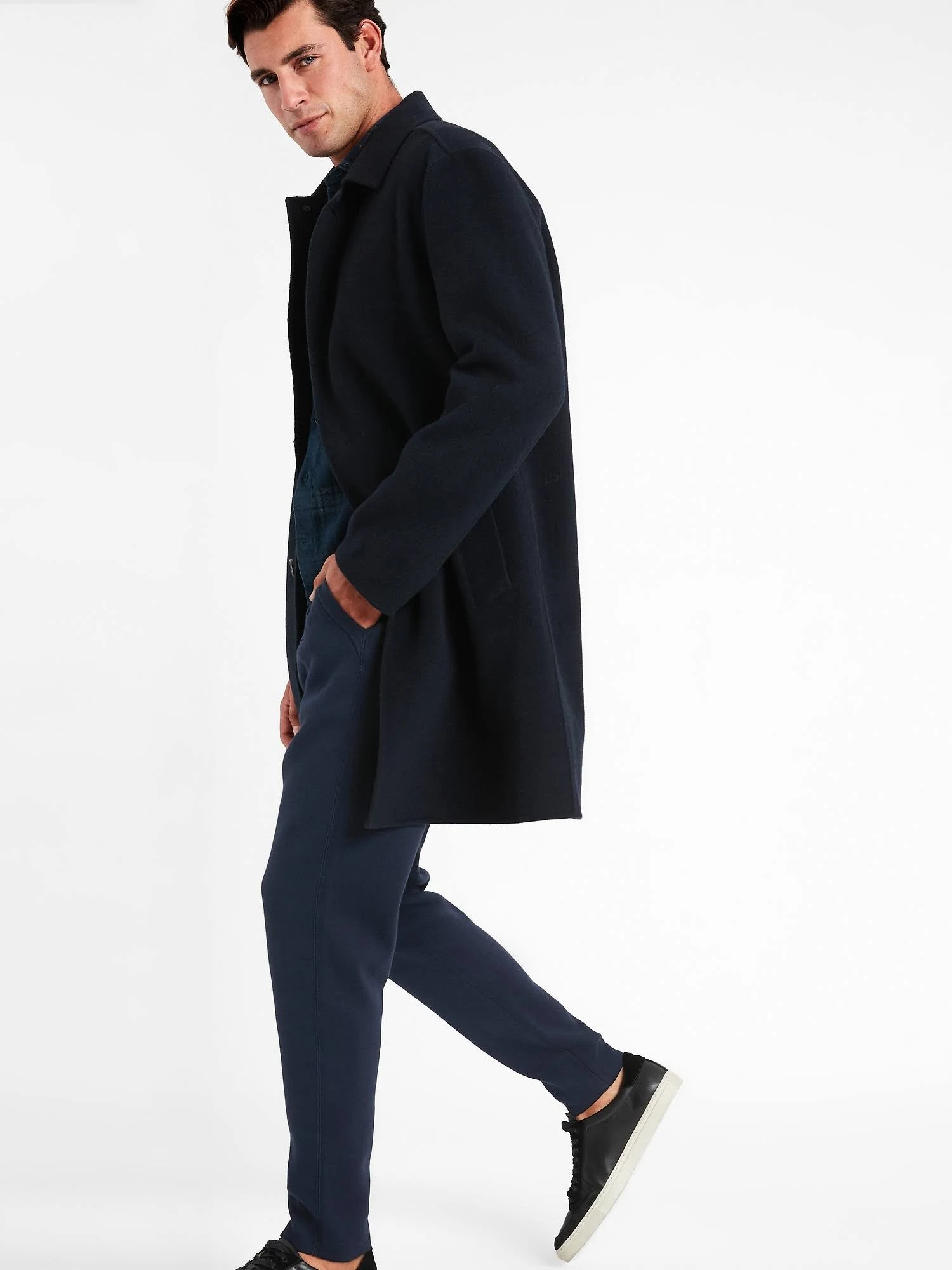 Banana Republic Men's Supima Sweater Jogger Preppy Navy & Black Size L