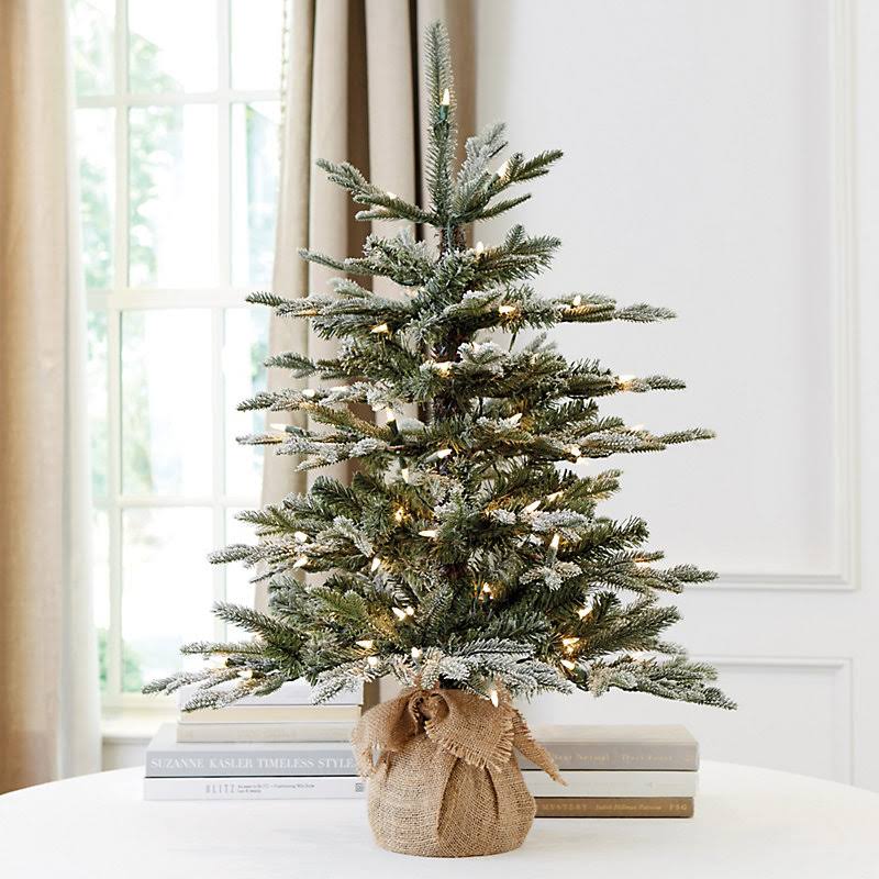 Suzanne Kasler 3& Flocked Frasier Fir Tabletop Tree - Ballard Designs