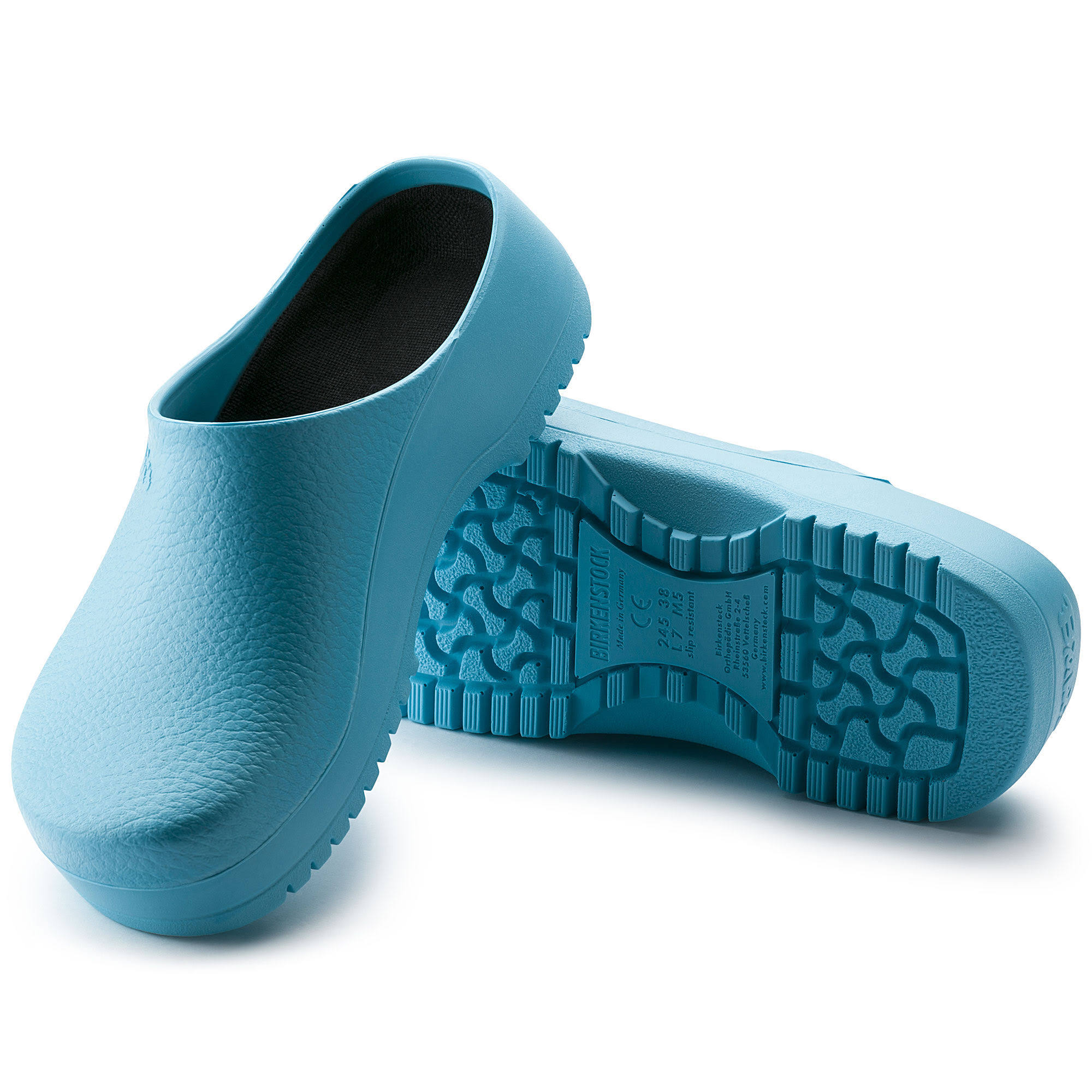 Birkenstock Super-Birki Polyurethane Light Blue Clogs for Medical Professionals - Designed to Maintain Safety Standards