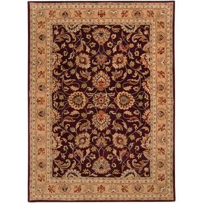 Arden Oriental Handmade Tufted Wool Burgundy Area Rug Birch Lane Rug Size: Rectangle 8& x 11&