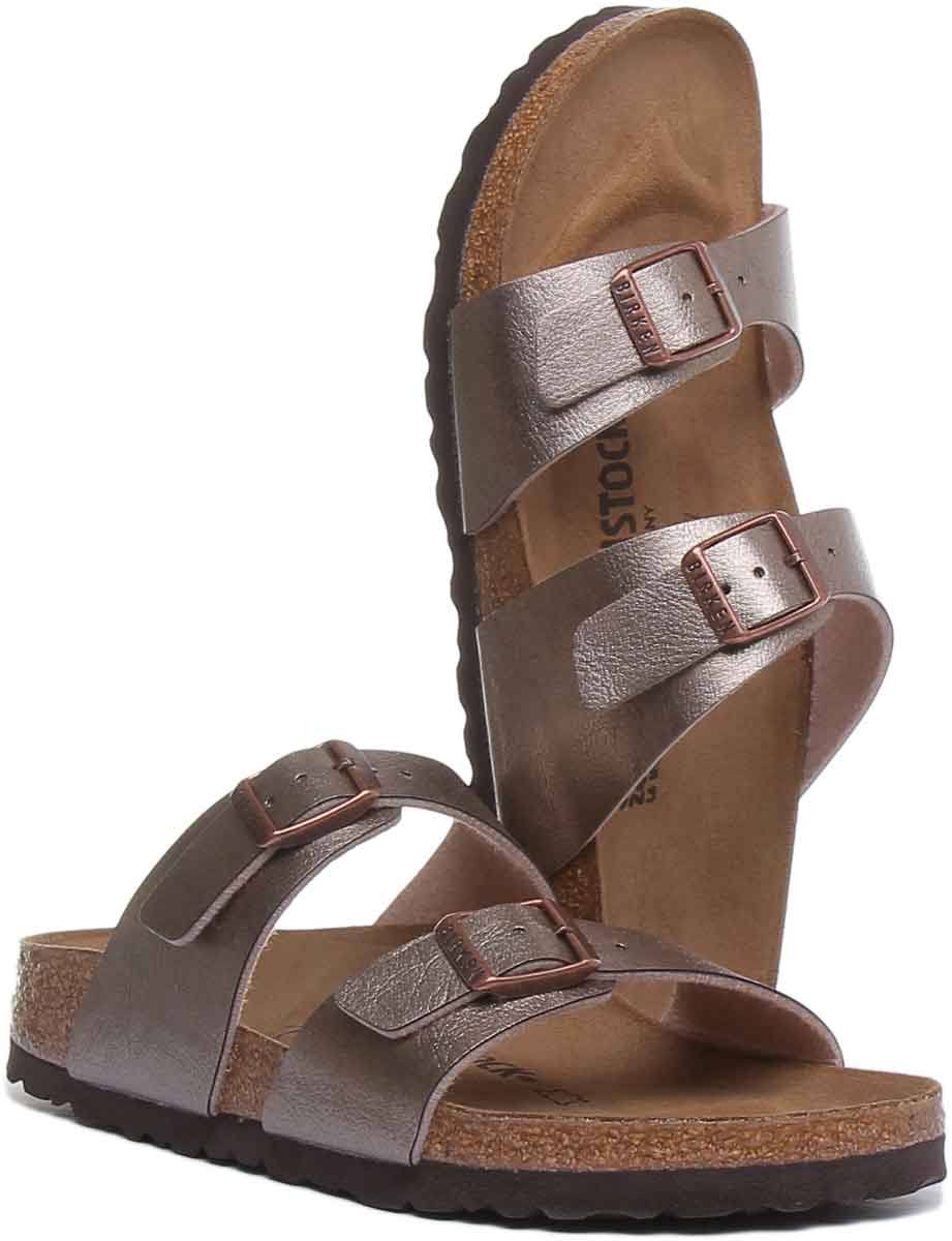 Birkenstock Sydney Birko-Flor Graceful Taupe Two-Strap Sandals