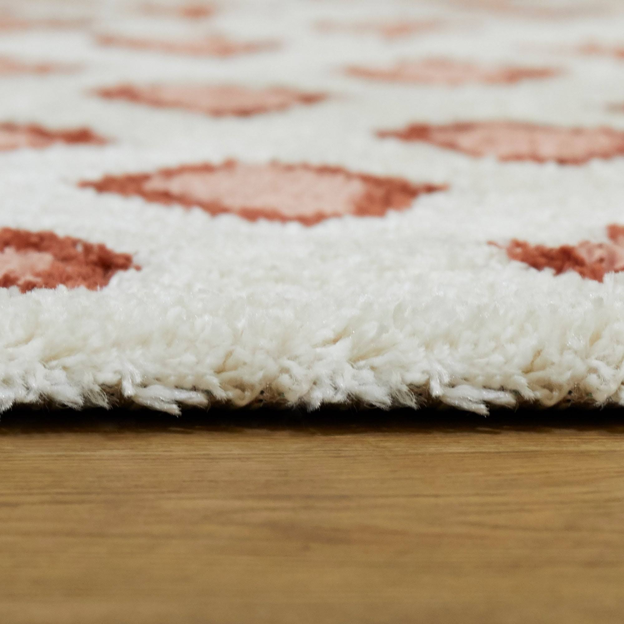 BALTA Avery Rust 5 ft. x 7 ft. Geometric Shag Area Rug, Red