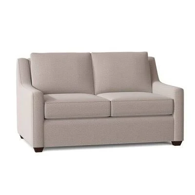 L? A 56x22 Recessed Arm Sofa Bed with Reversible Cushions Birch Lane Body Fabric: Elle Linen