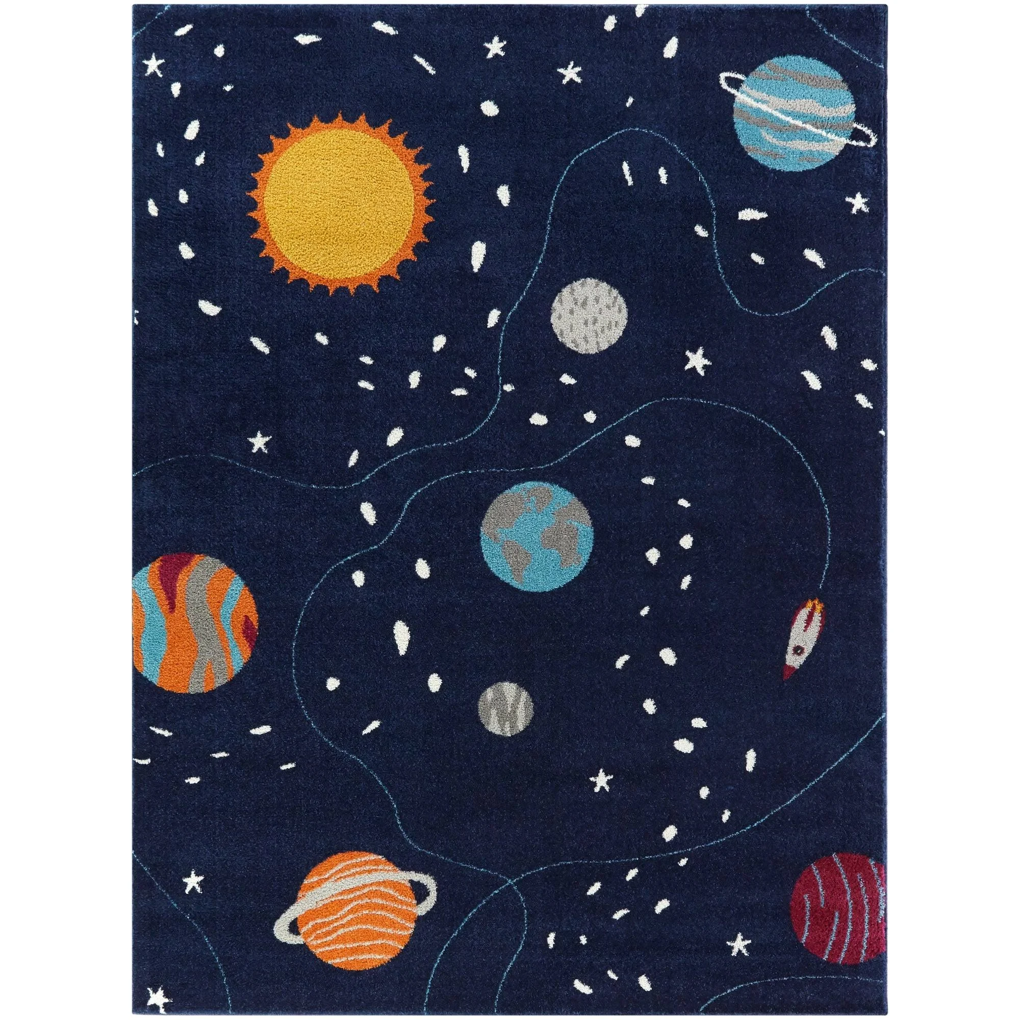 Mod-Tod Space Explorer Kids Area Rug - 7&10x22 x 10&