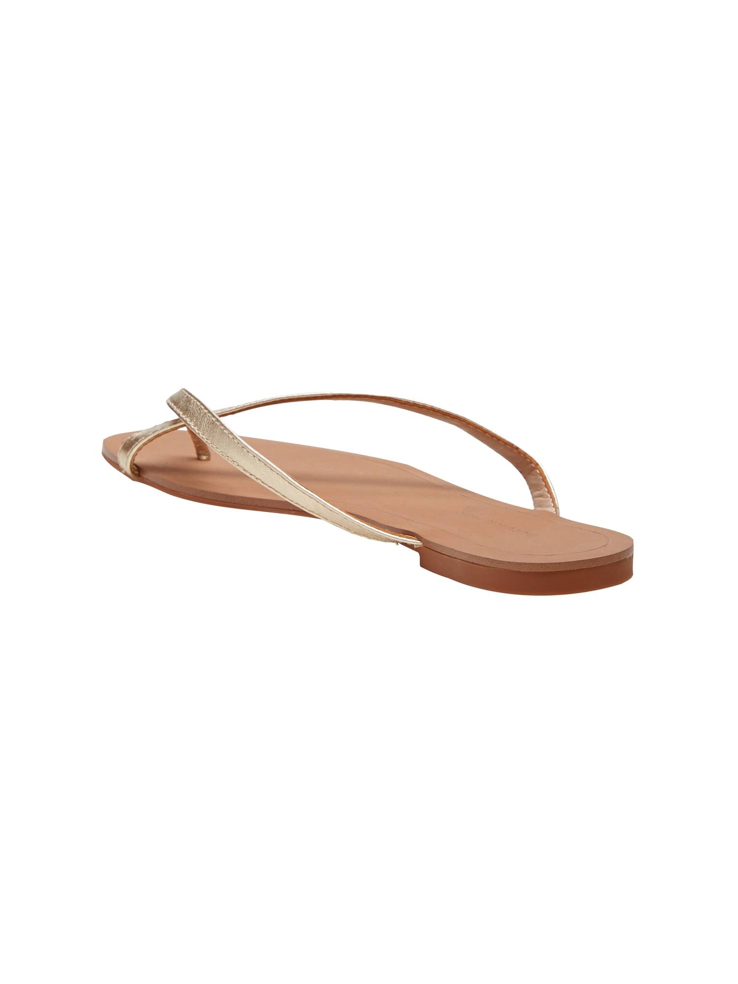 Banana Republic Women's Flip Flop Sandal Champagne Gold Leather Size 8