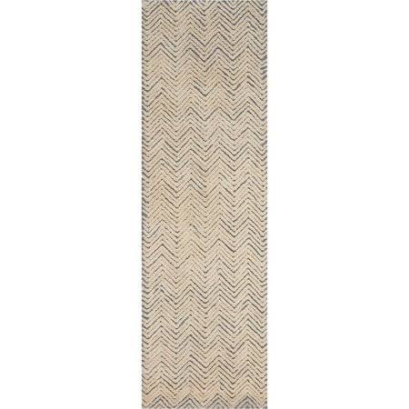 Union Rustic Manuel Deco Hand-Tufted Light Blue/Ivory Area Rug, Size: Runner 2'3 inch x 7'6 inch, Beige