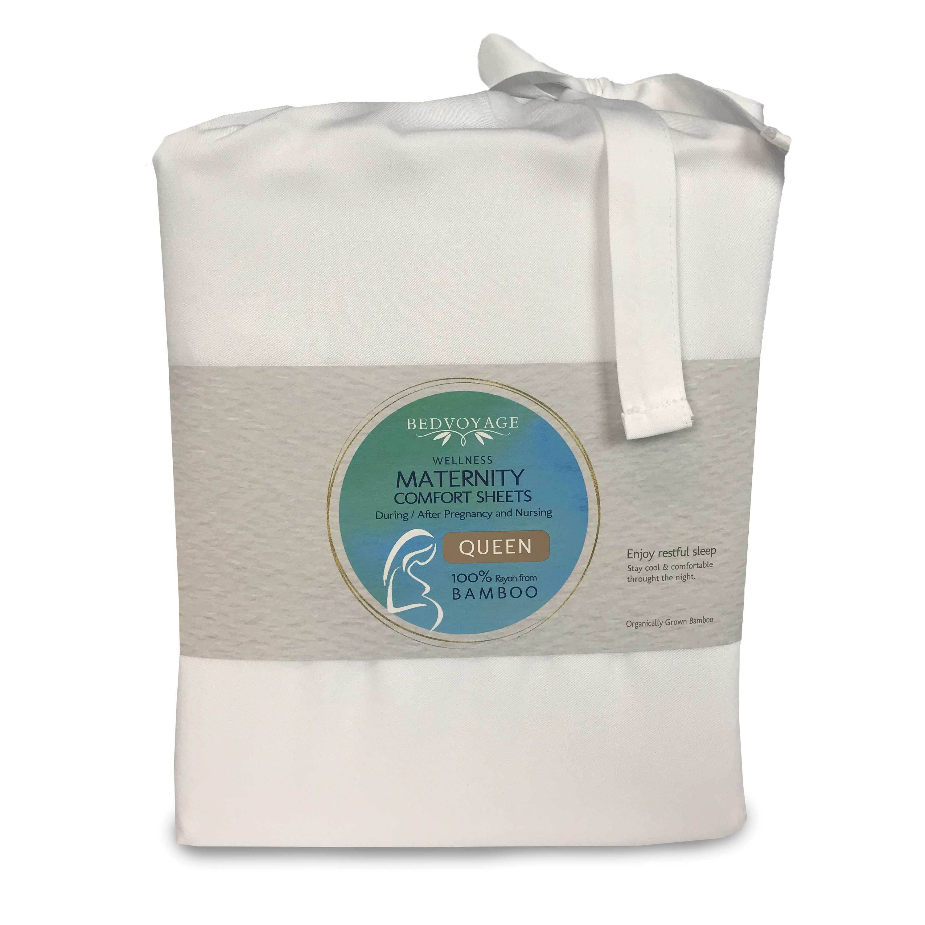 BedVoyage Rayon from Bamboo / Viscose Maternity Sheet Set, Size: Queen, Undyed Ivory