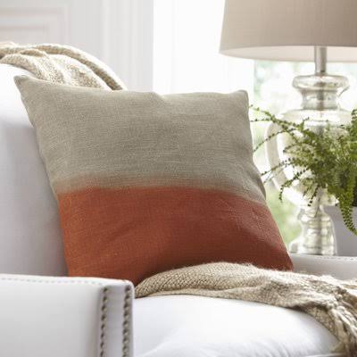 Birch Lane Carson Linen Pillow Cover Color: Stone, Size: 20x22 x 20x22
