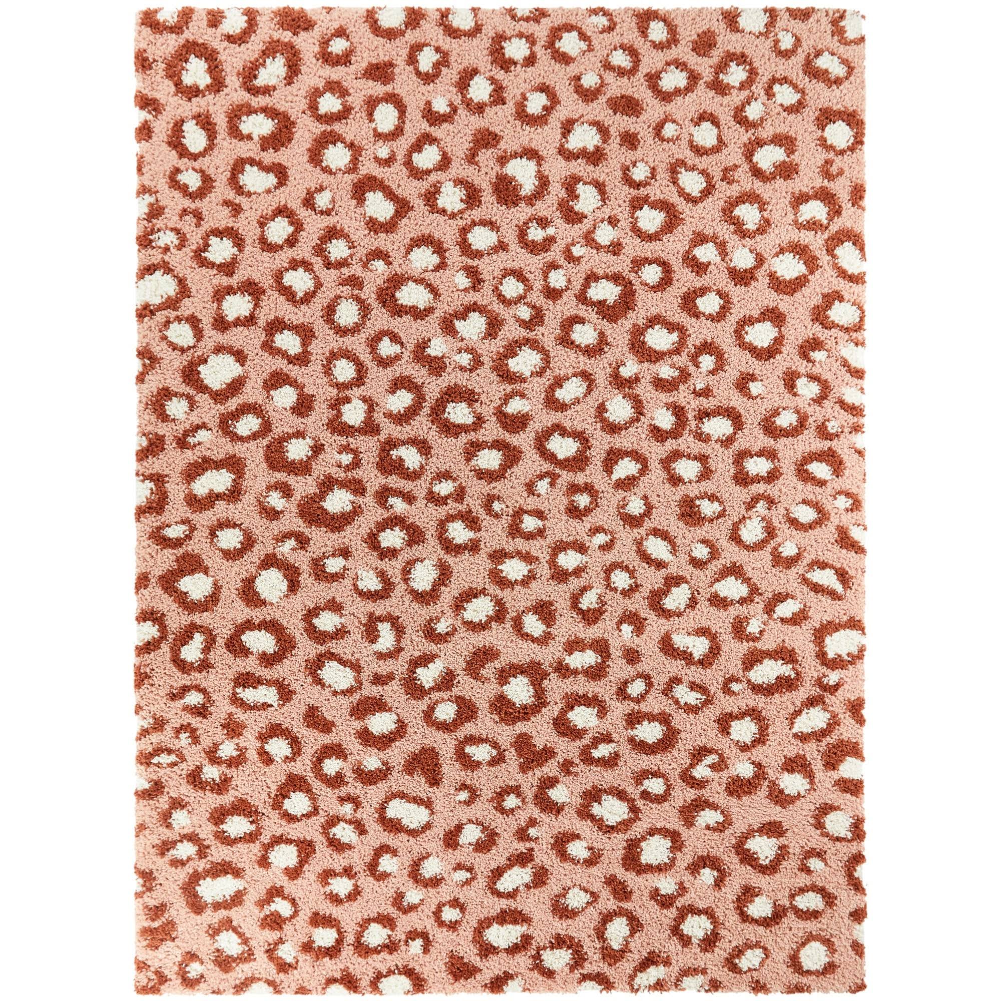 BALTA Alma Leopard Print Rust 5 ft. x 7 ft. Area Rug, Red