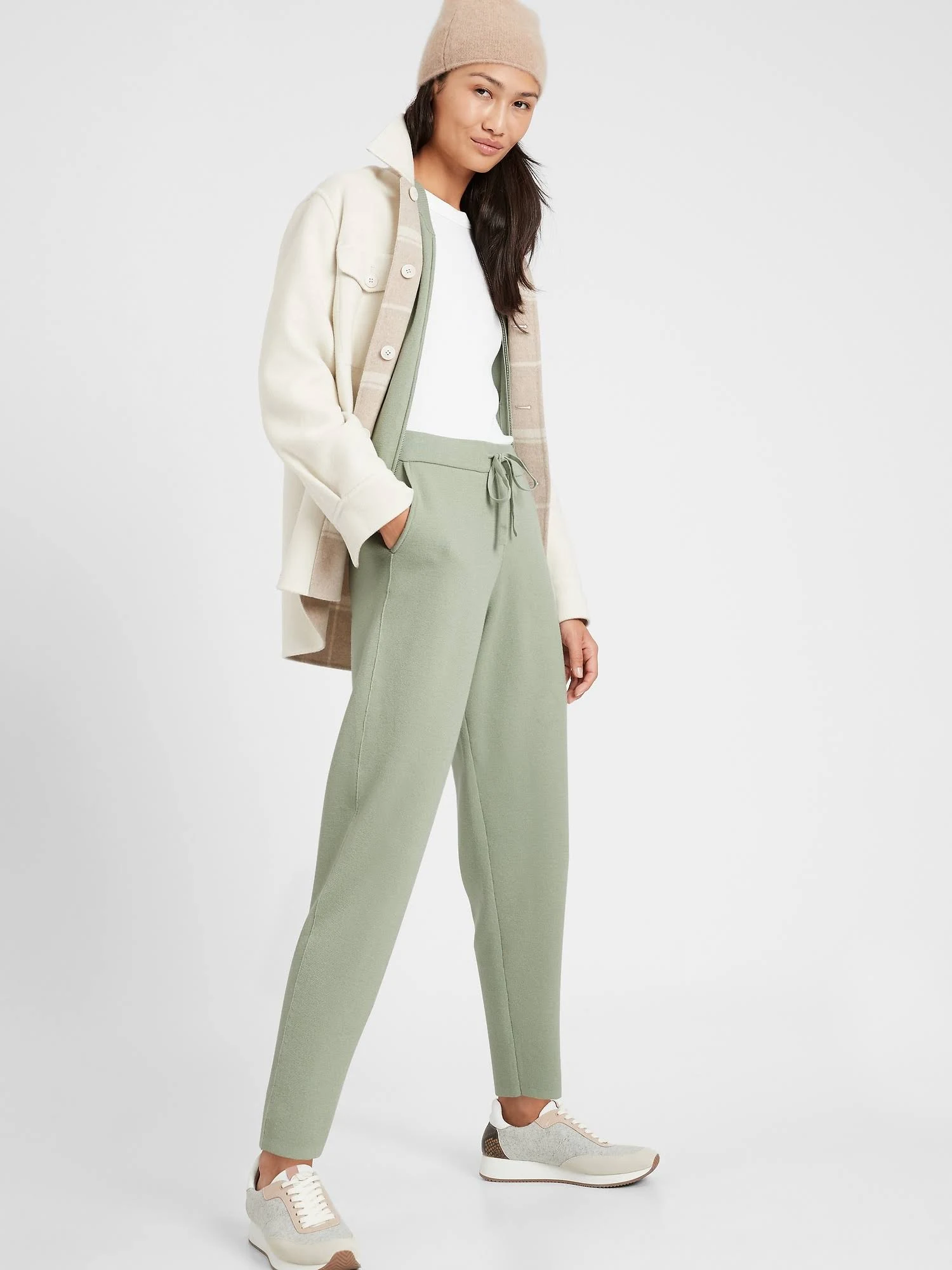Banana Republic Women's Sweater Jogger Sage Green Size XL