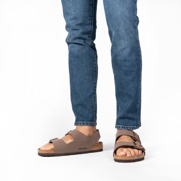Birkenstock Milano Birko Flor Nubuck Sandals - Mocca