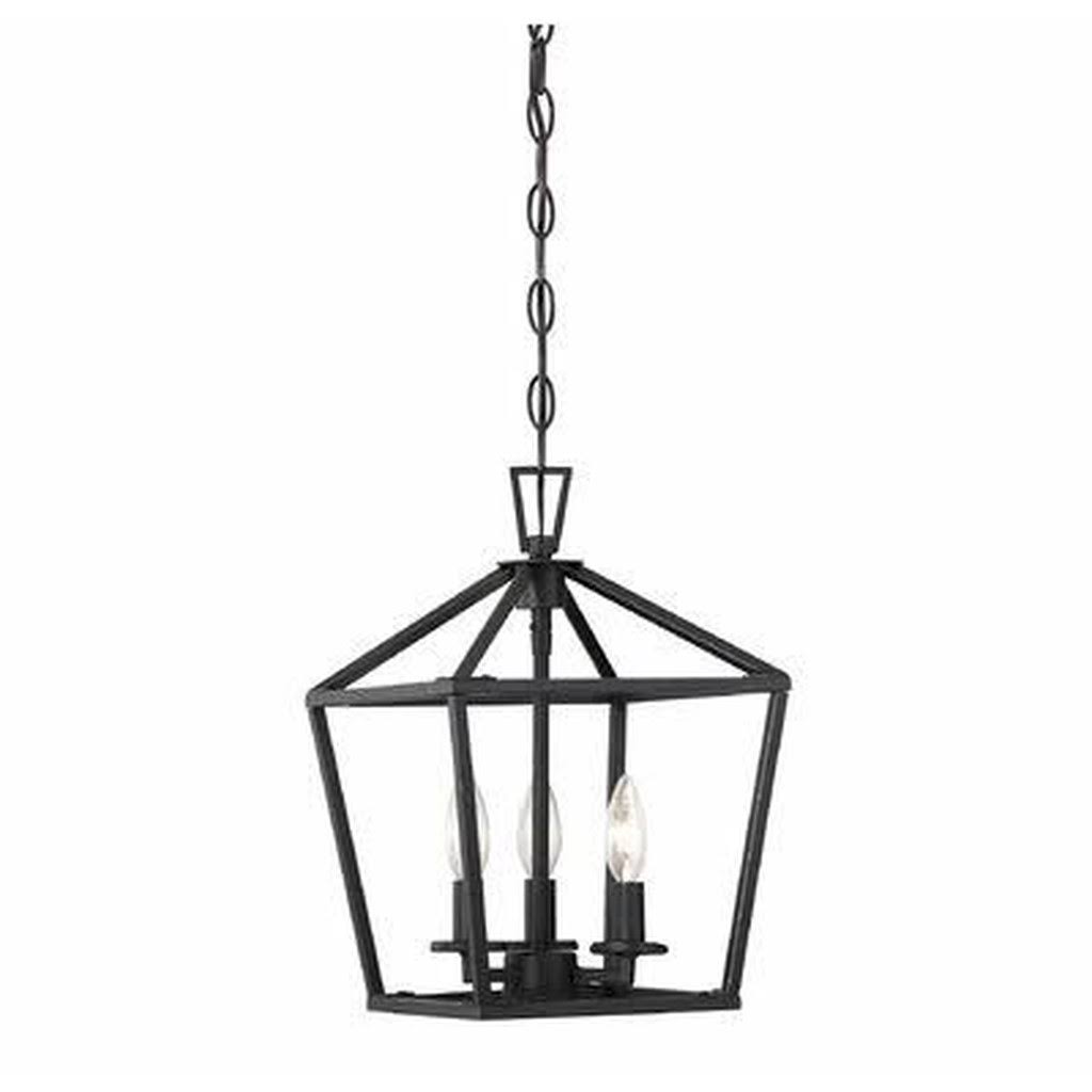 Israel 3 - Light Lantern Geometric Pendant Birch Lane Finish Matte - Black