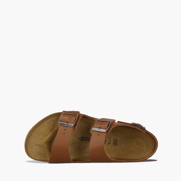 Birkenstock Milano BS Natural Leather Mens Sandals - Ginger Brown