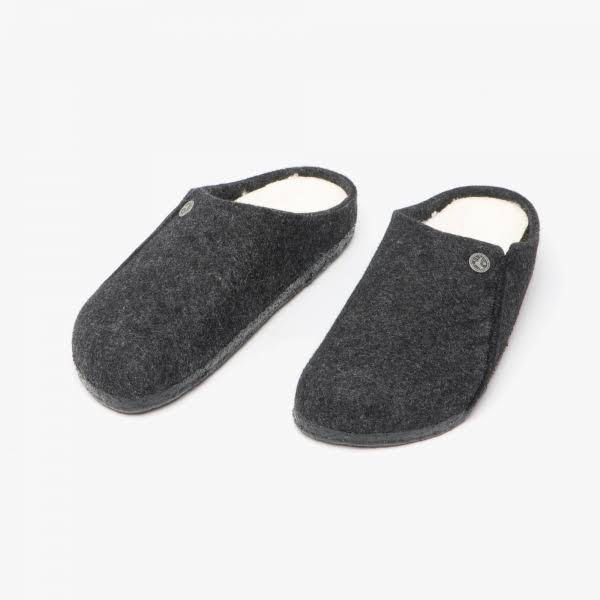Birkenstock Zermatt Wool Felt Anthracite Shearling Clogs