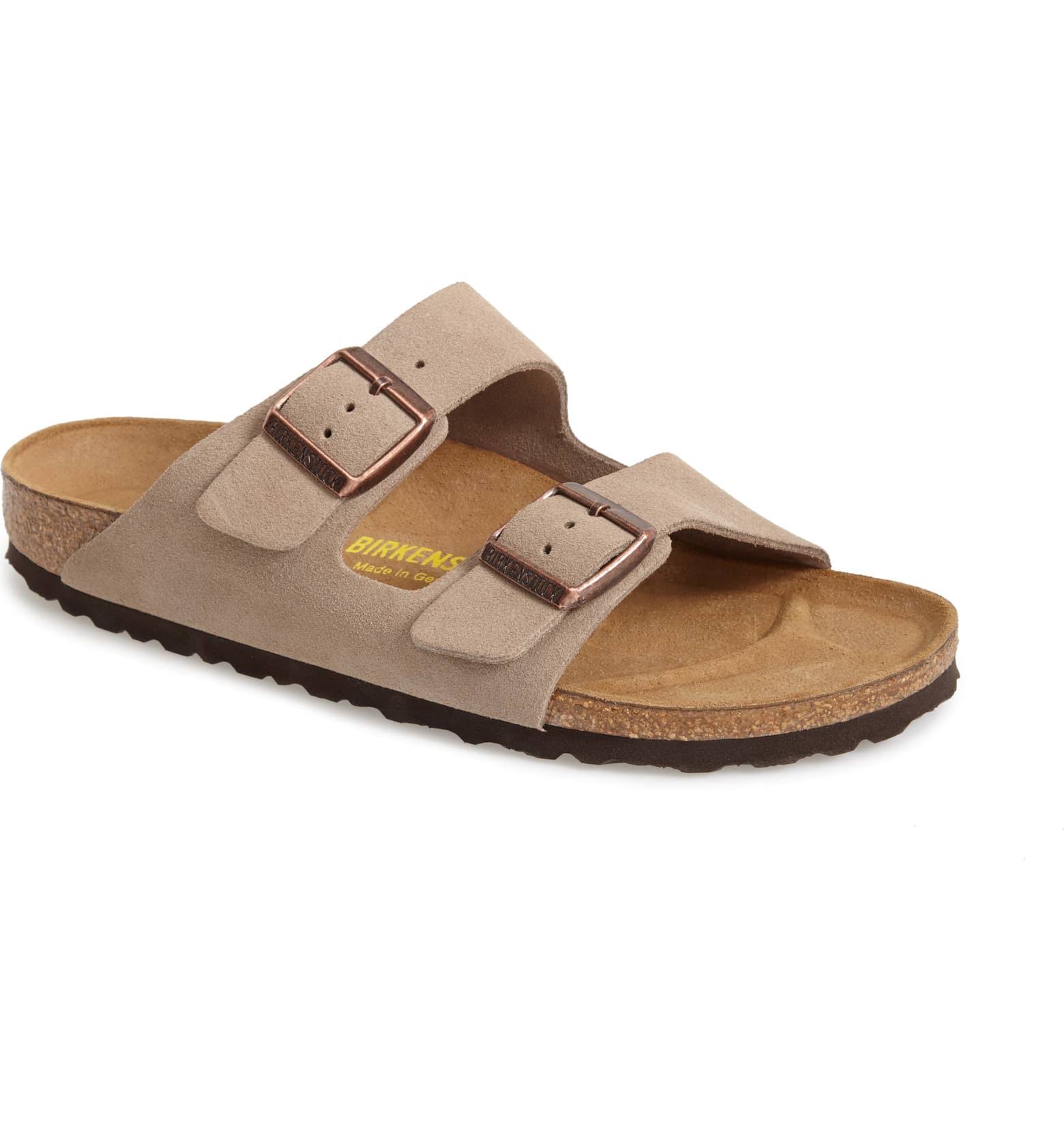 Birkenstock Women's Arizona Leather Sandal, 40 / Red