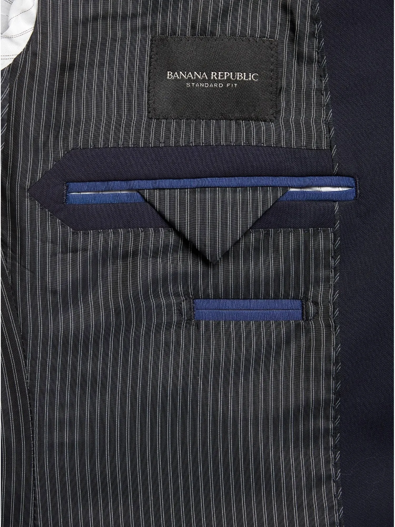 Banana Republic Men's Standard Solid Italian Wool Suit Jacket Navy Size 44 Regular