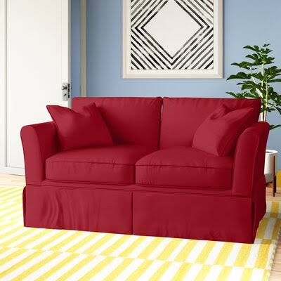 Lovie 63x22 Flared Arm Loveseat Birch Lane Body Fabric: Bayou Flame