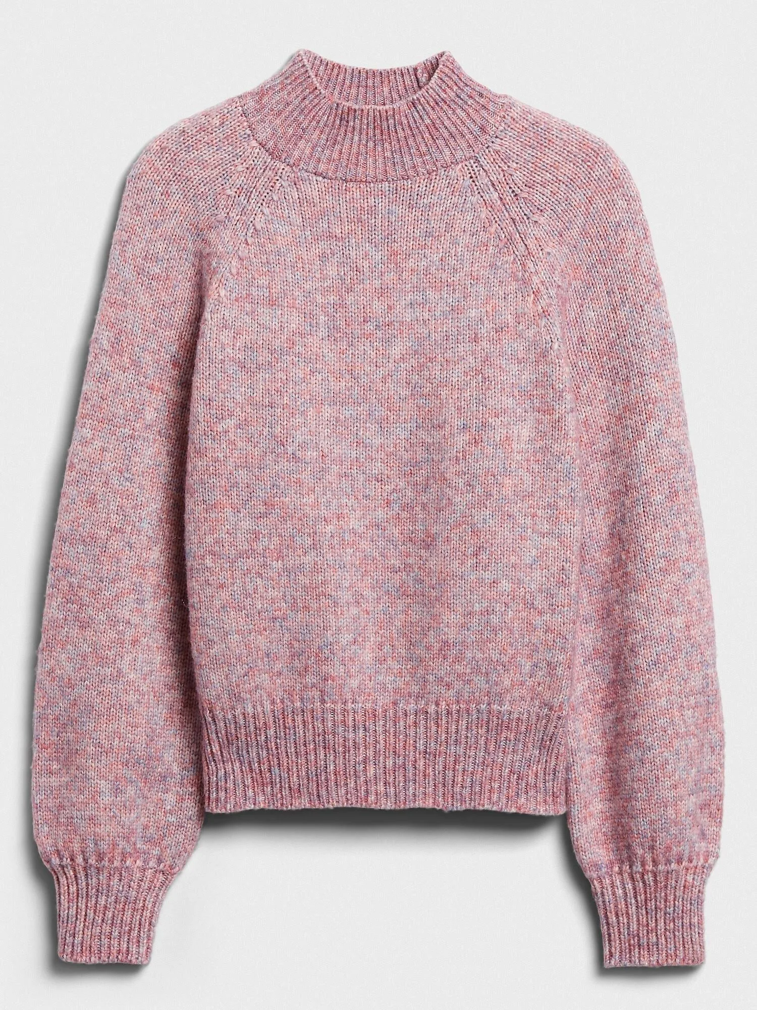 Women's Spacedye Mock-Neck Sweater Pink