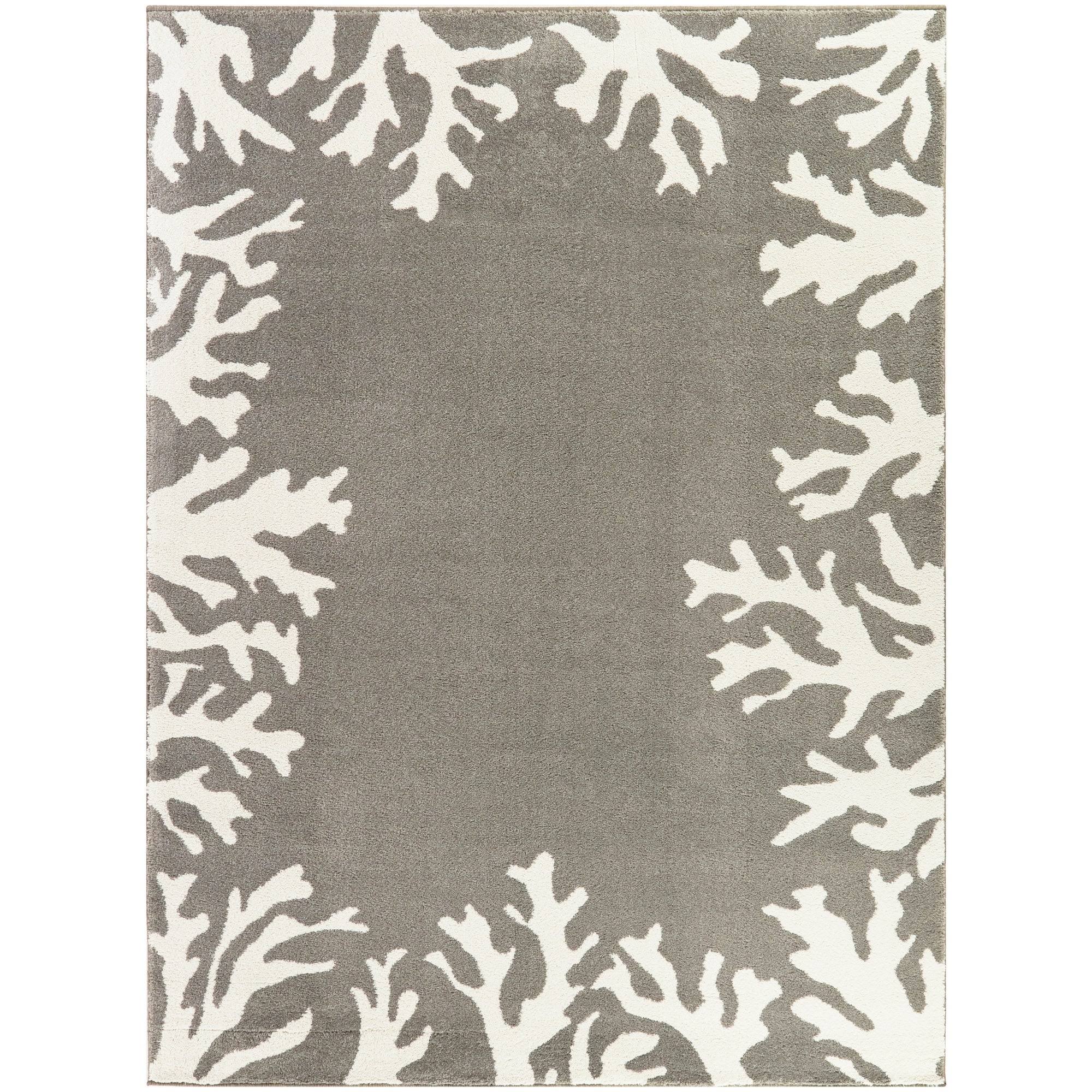 BALTA Caswell Grey 8 ft. x 10 ft. Coastal Coral Area Rug
