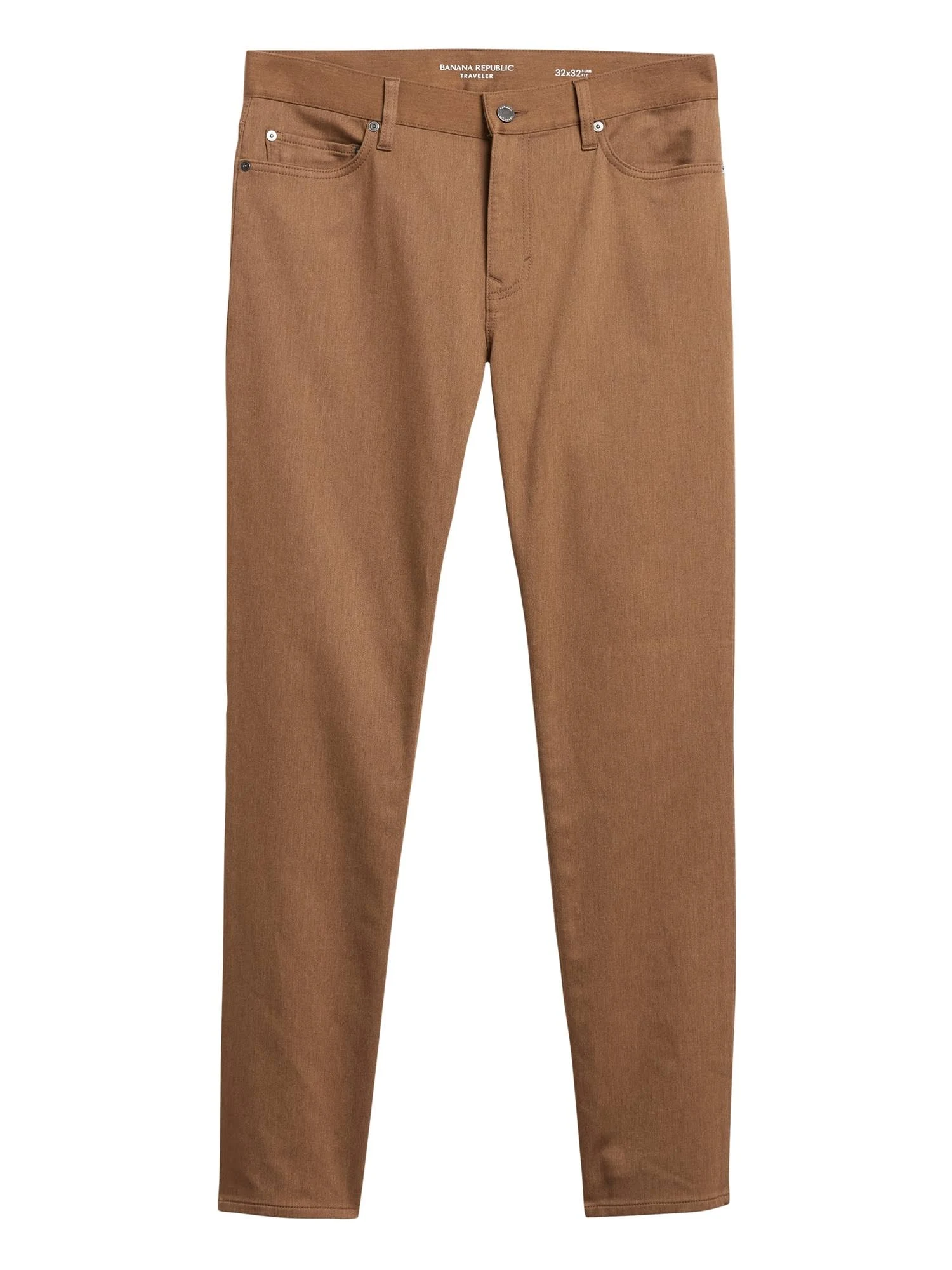 Banana Republic Men's Athletic Tapered Heathered Traveler Pant Camel Size 29W 30L